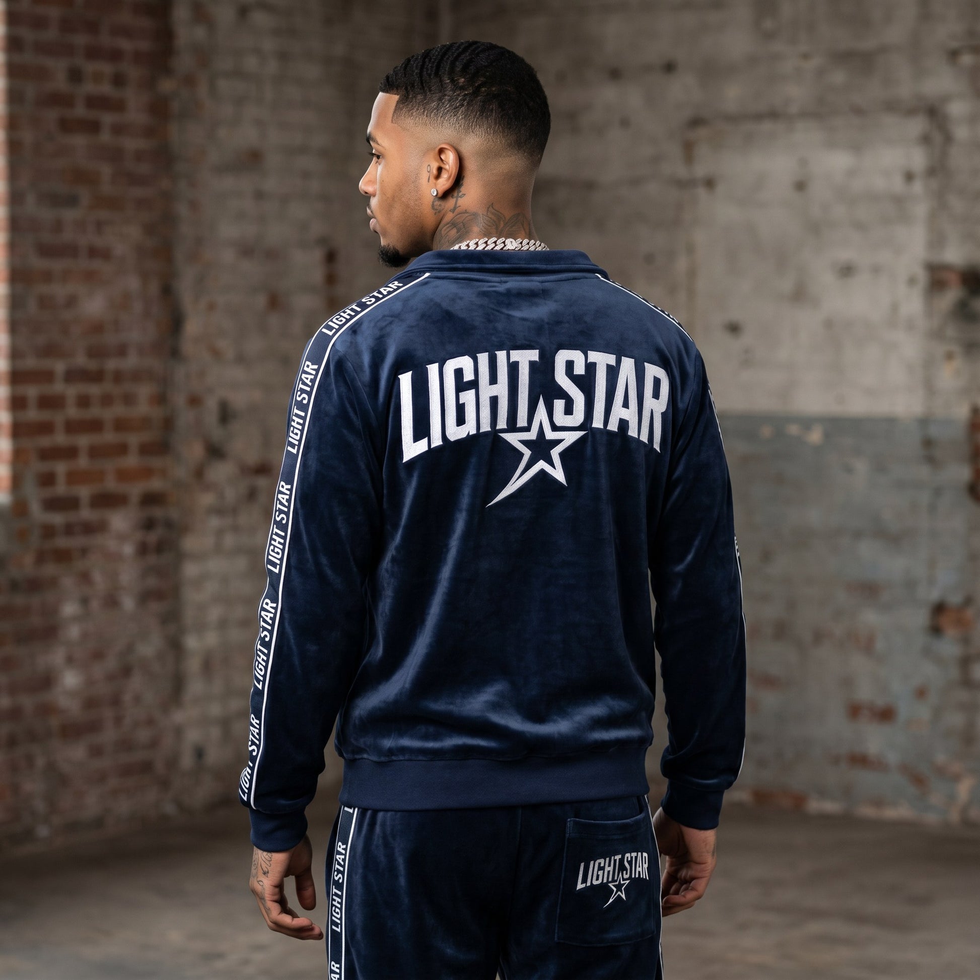 Throwback Nylon Pant Navy Classic back