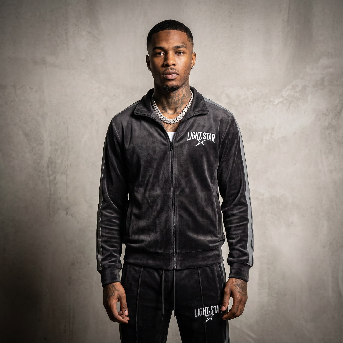 Throwback Nylon Pant Charcoal Black front