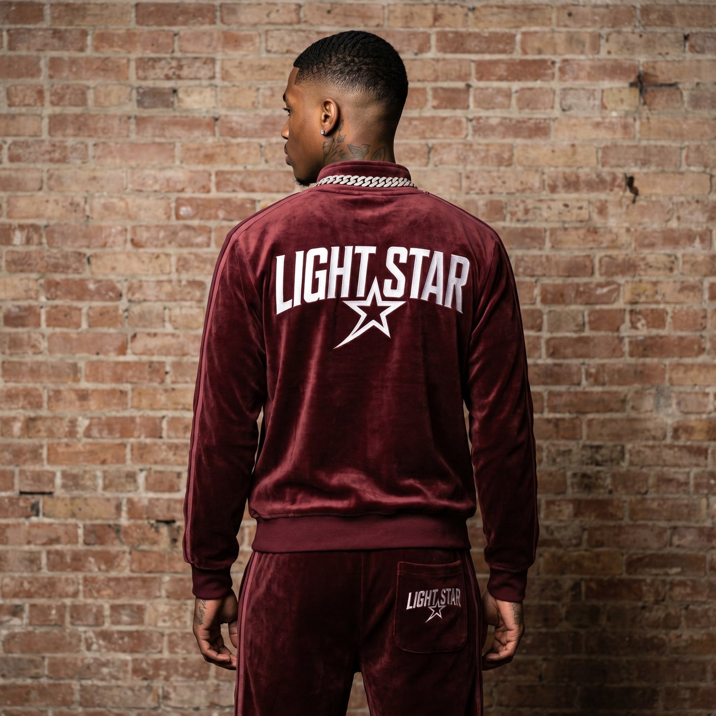 Throwback Nylon Pant Vintage Burgundy back