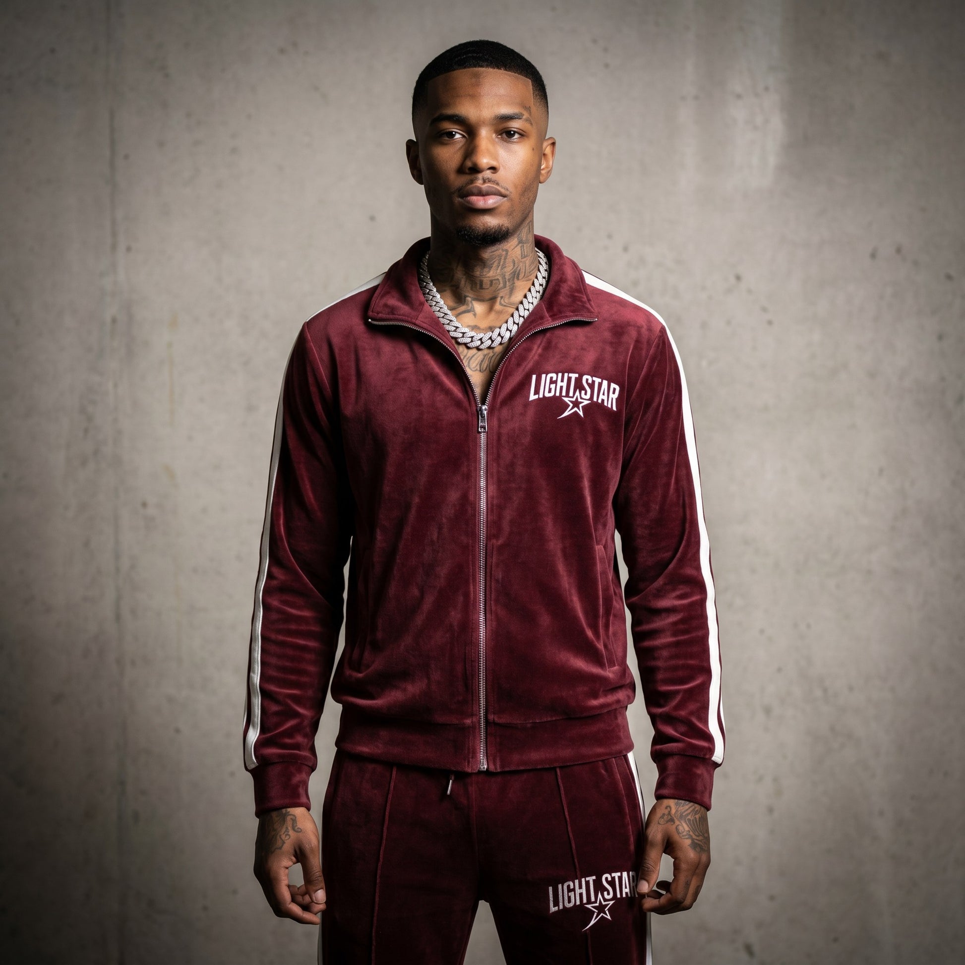 Throwback Nylon Pant Vintage Burgundy front