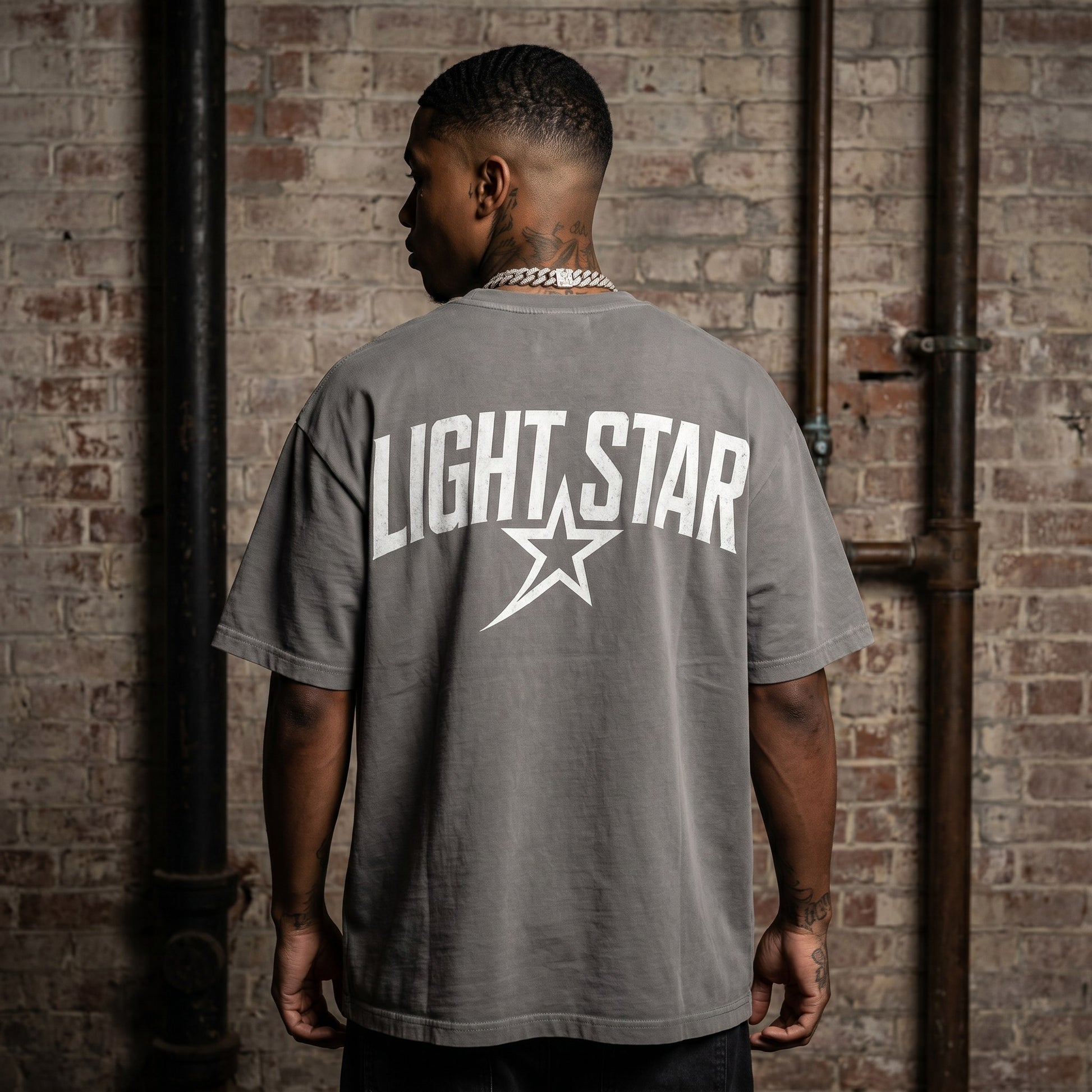 Tonal Wash Heavy Tee Cement Grey back
