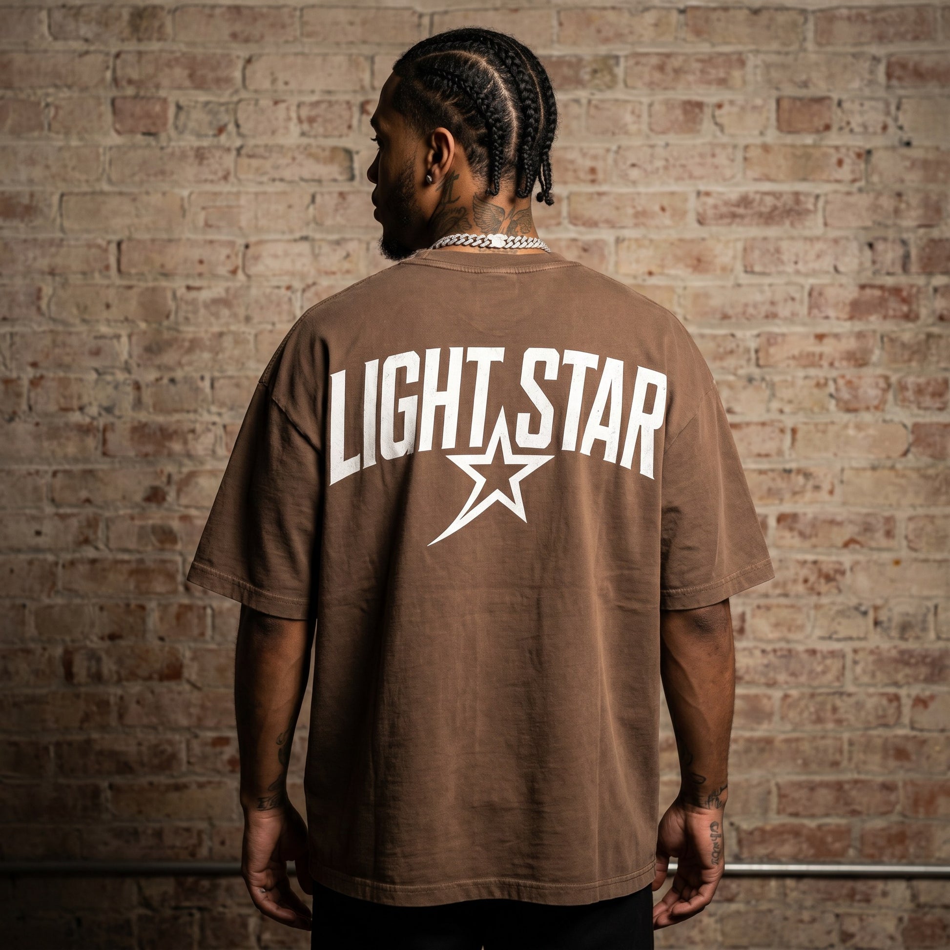 Tonal Wash Heavy Tee Faded Brown back