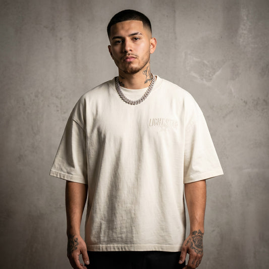 Vintage Tour Style Tee Bone White front