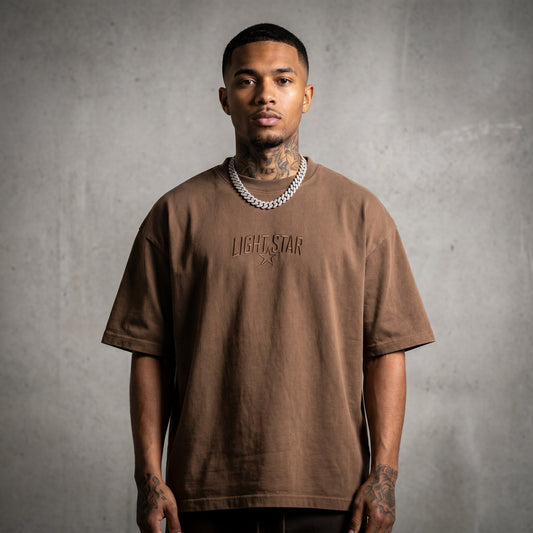 Workwear Heavy Tee Faded Brown front