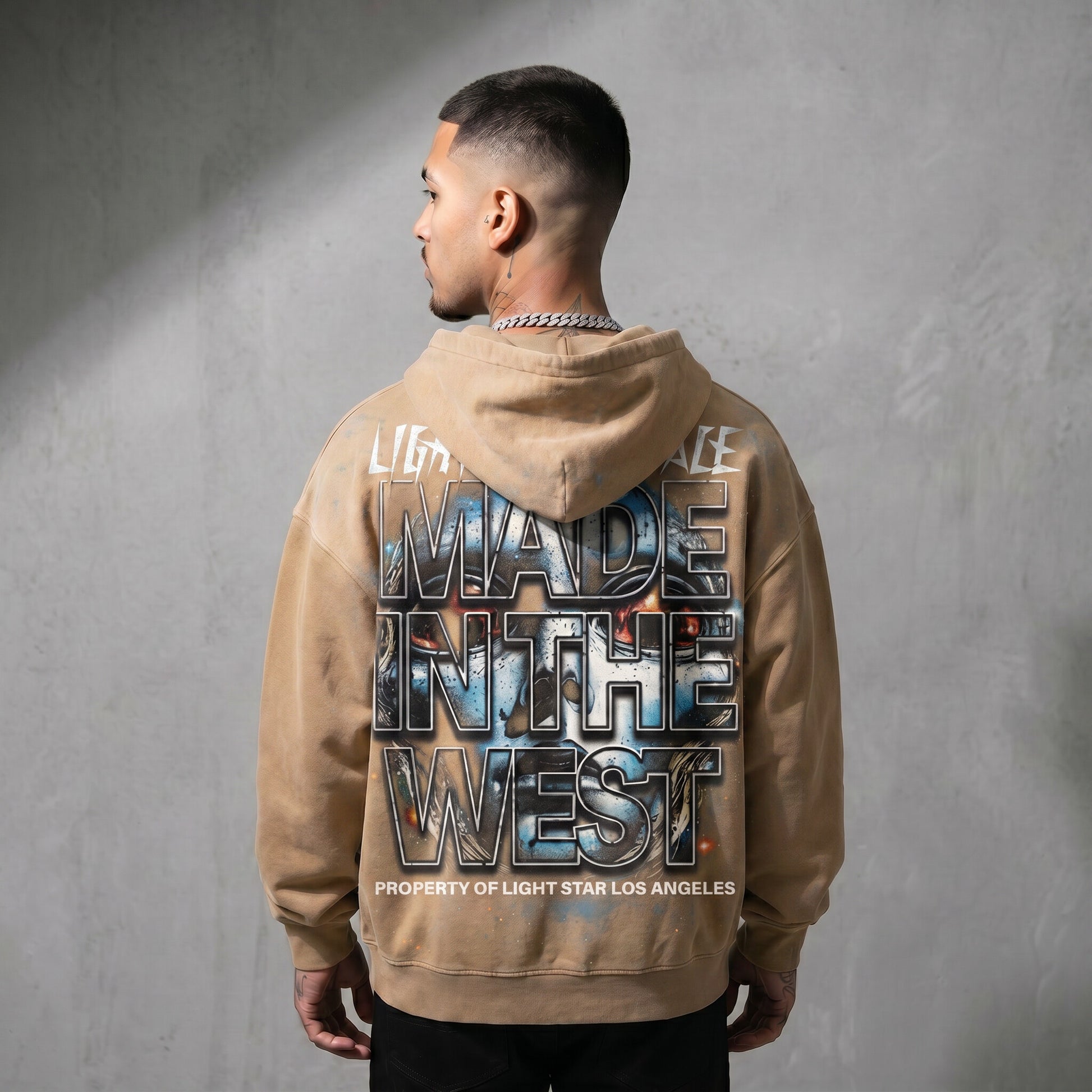 Made In The West Hoodie (Full Print) Desert Sand back