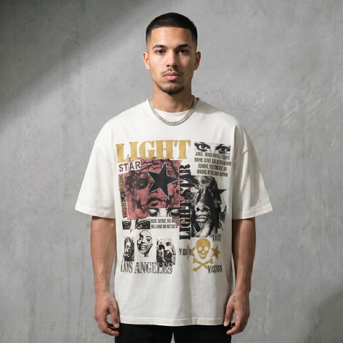 Trust Your Vision Tee Bone White front