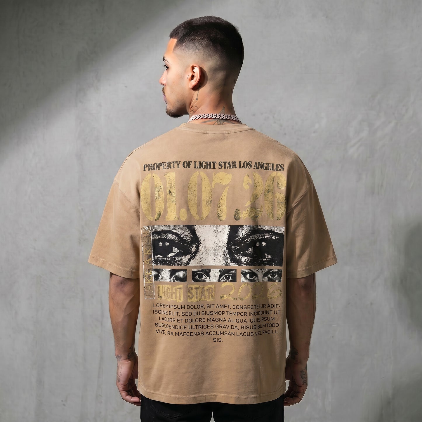 Trust Your Vision Tee Desert Sand back
