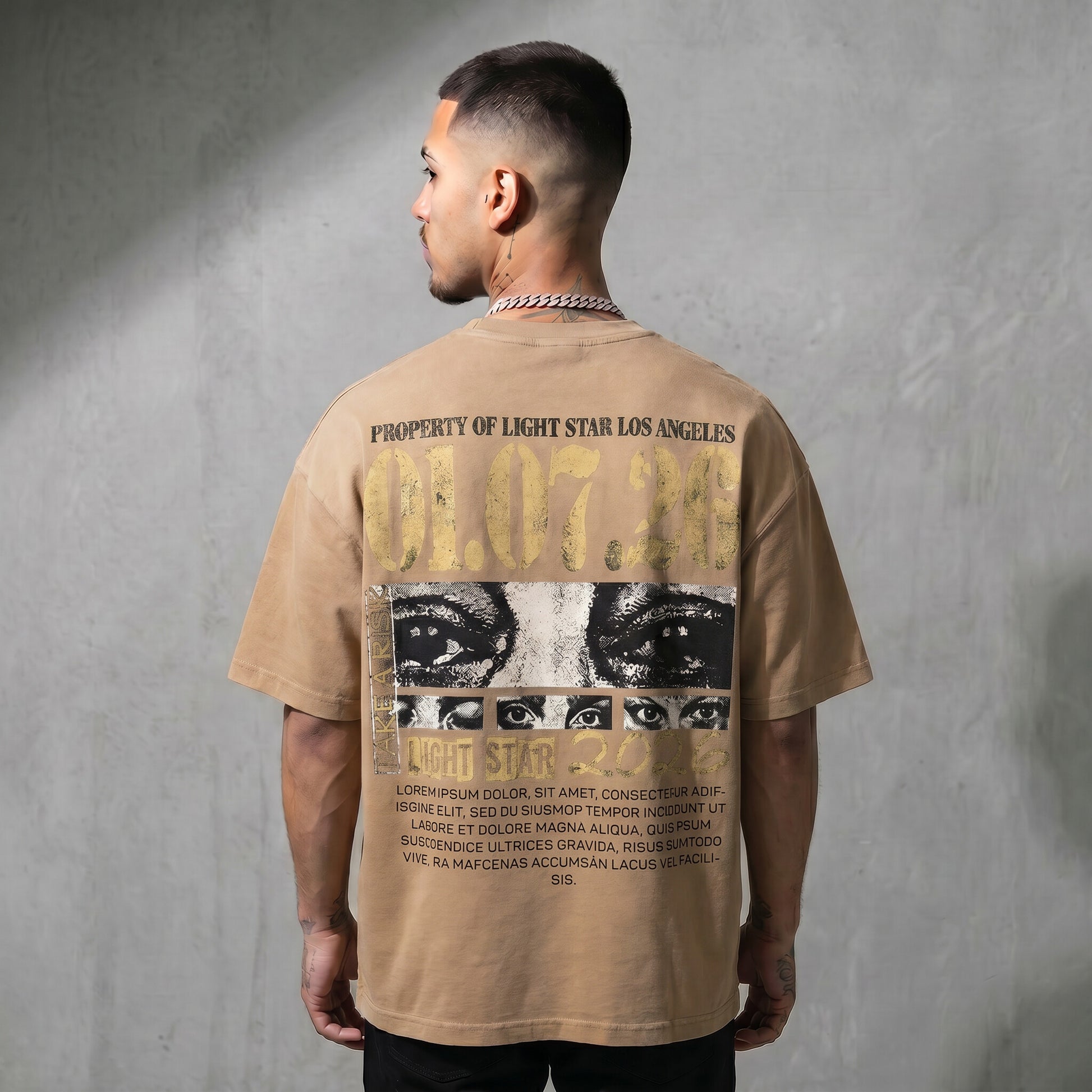 Trust Your Vision Tee Desert Sand back