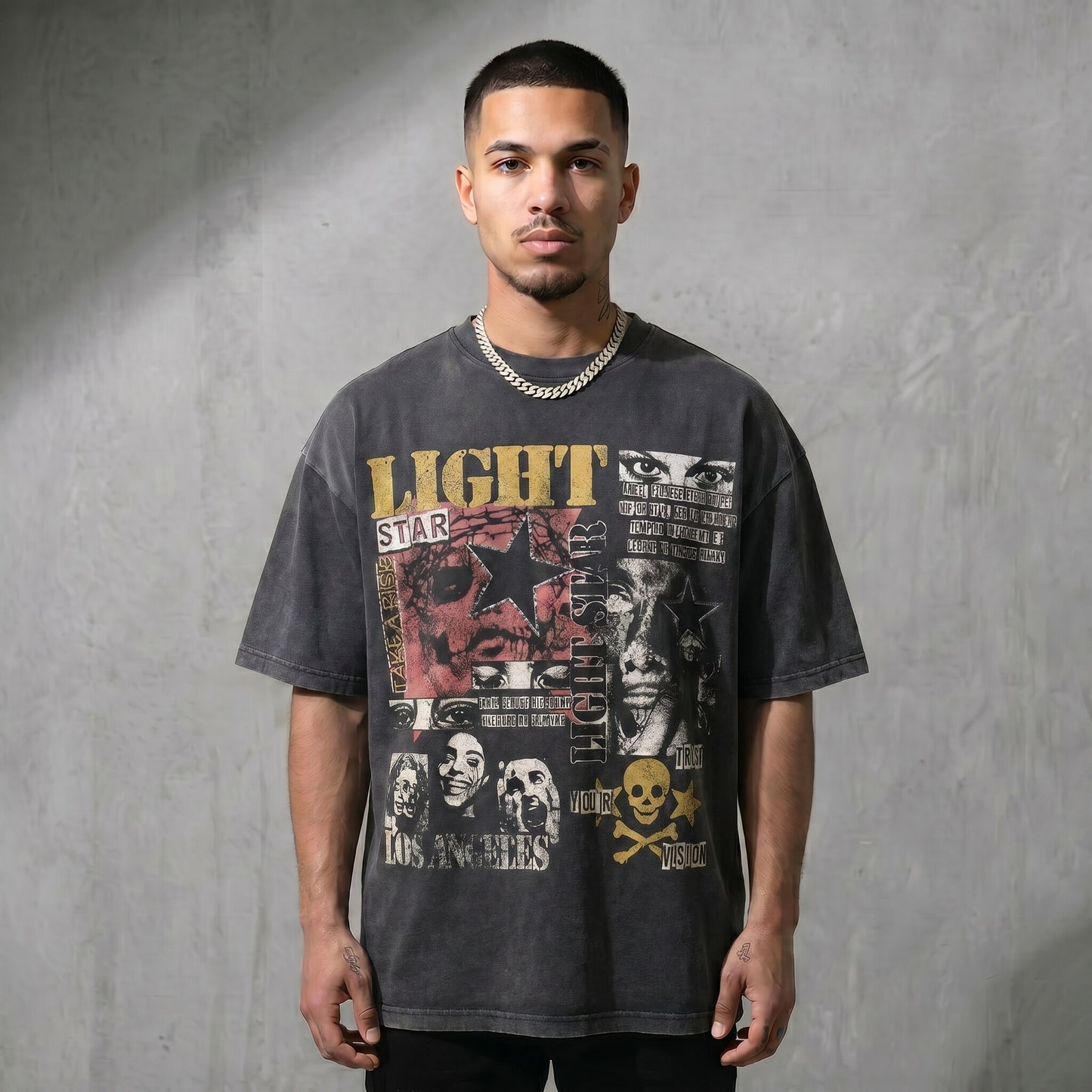 Trust Your Vision Tee Washed Black front