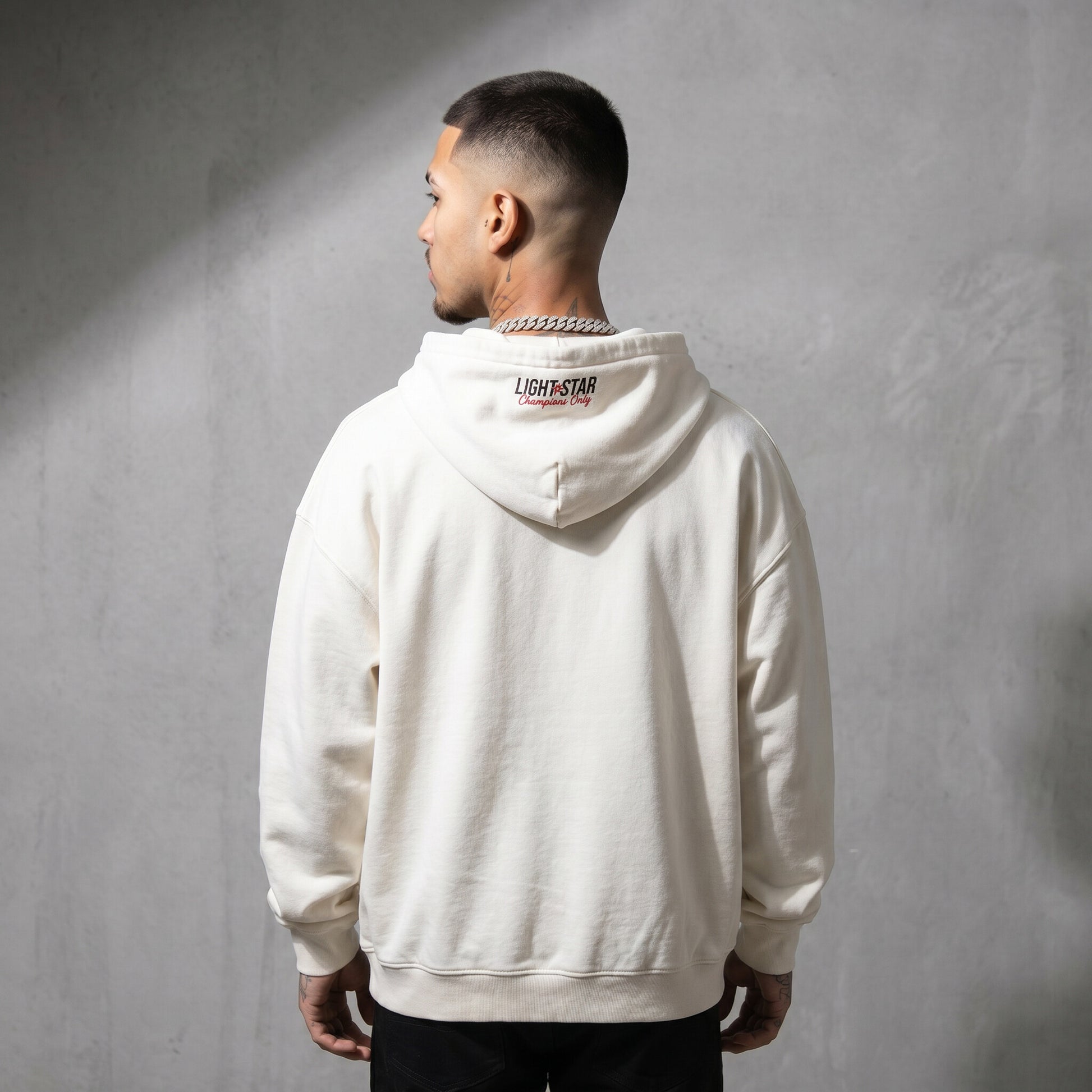 Champions Only Racing Zip Hoodie Vintage White back