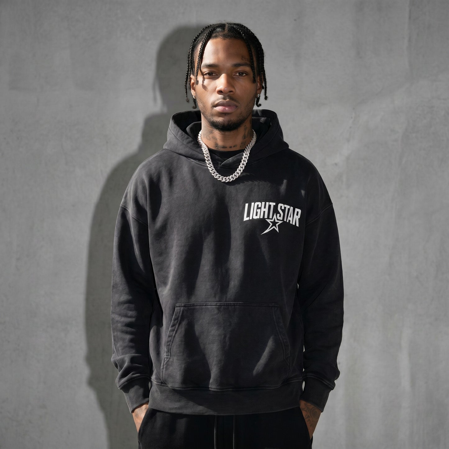 See The Distruction Hoodie Vintage Black front