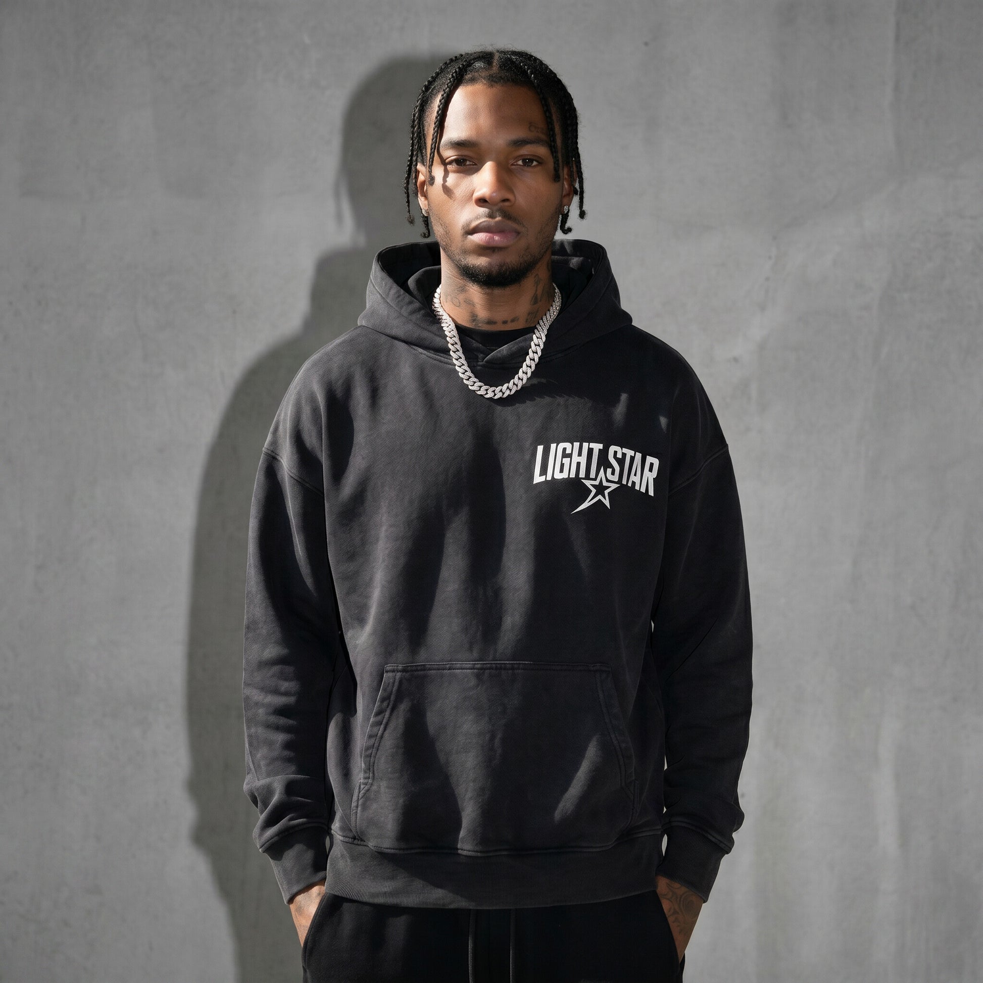 See The Distruction Hoodie Vintage Black front