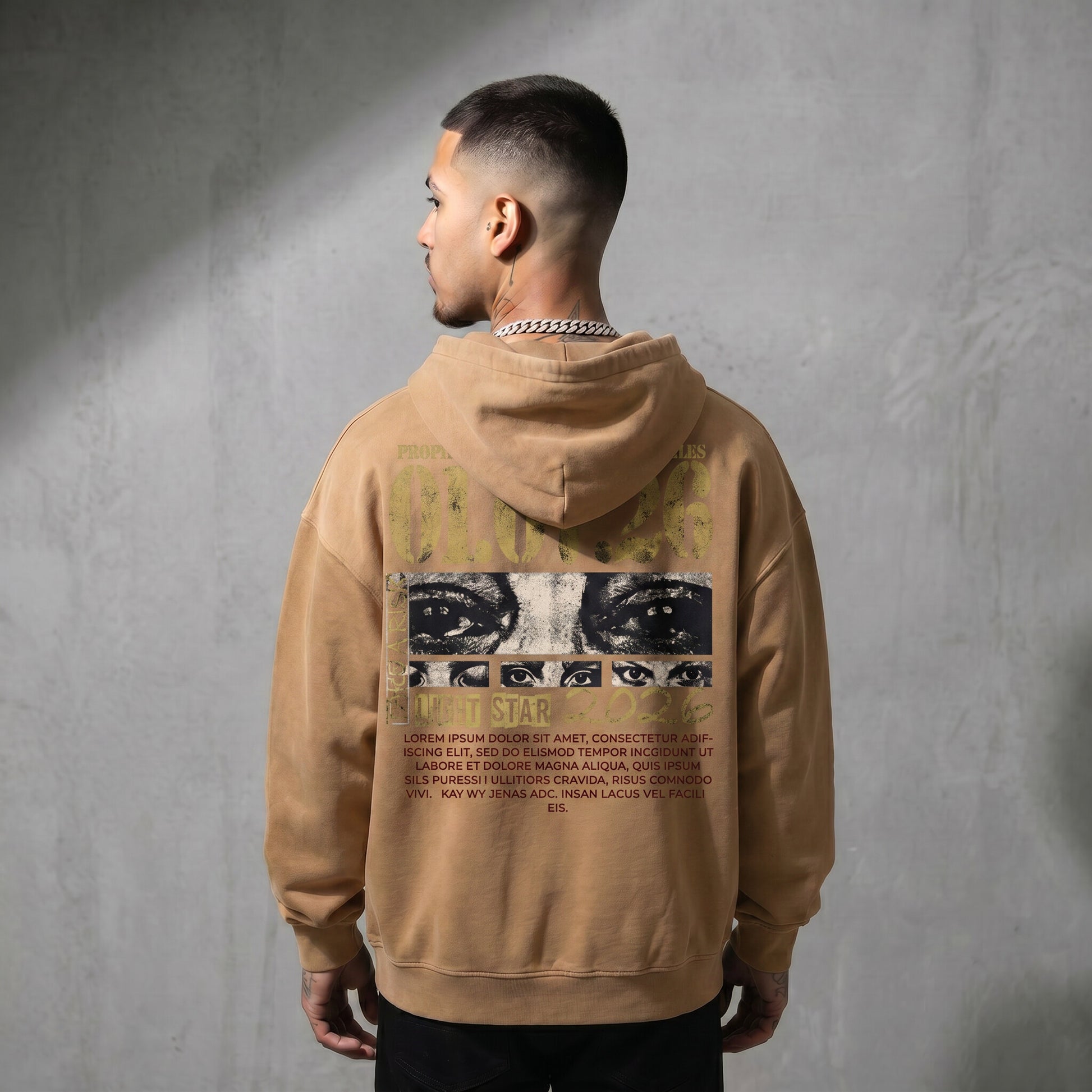 01.07.26 Eyes Hoodie Desert Sand back