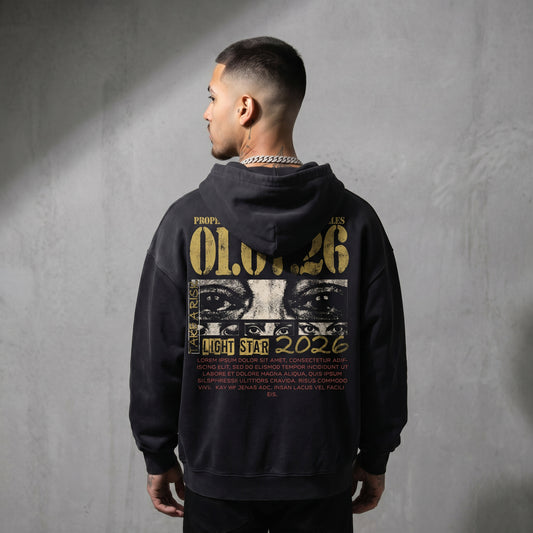 01.07.26 Eyes Hoodie Vintage Black back