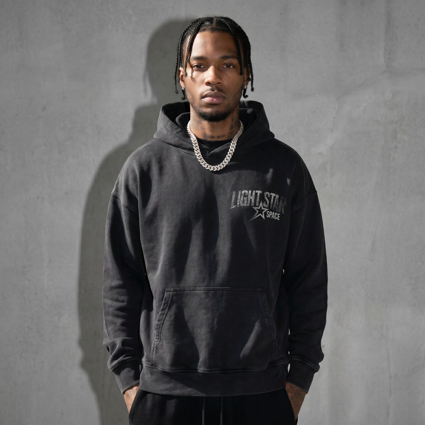 Made In The West Hoodie Vintage Black front