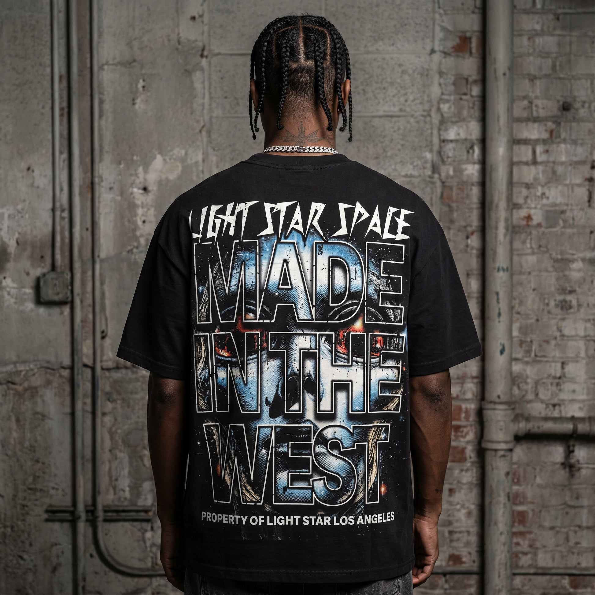 Made In The West Heavy Tee Vintage Black back