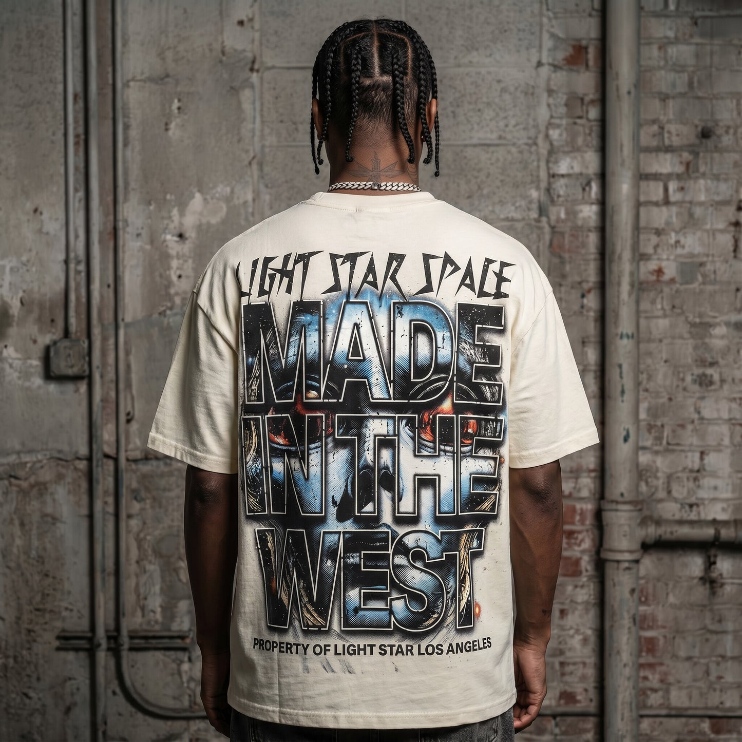 Made In The West Heavy Tee Vintage White back